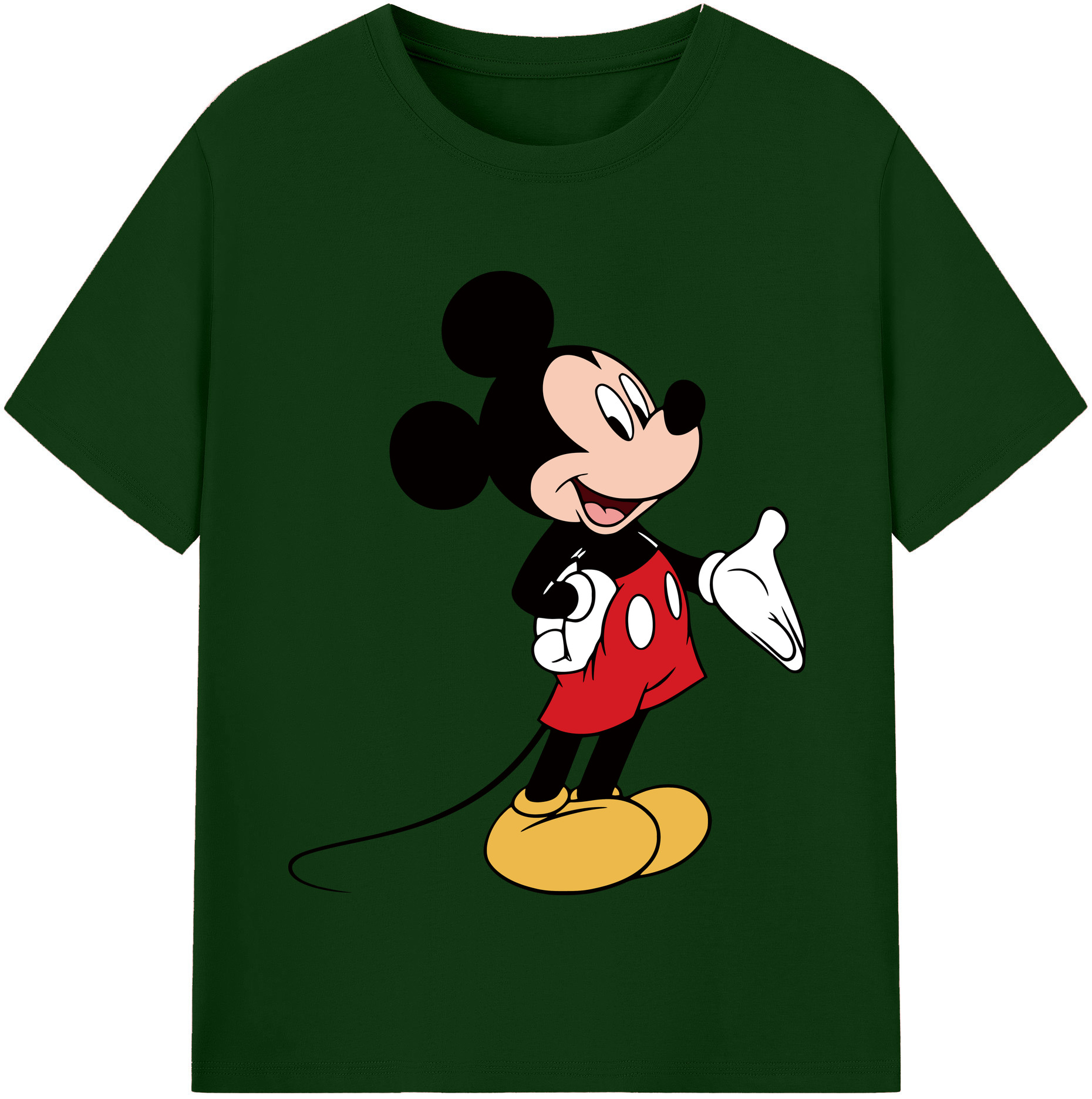 （画像用） ミッキーマウス Mickey Mouse 綿100％半袖Tシャツ（フロントプリント）